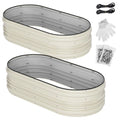 Workpro 4x2x1ft Galvanized Raised Garden Bed Kits Easy Assembly Safe
