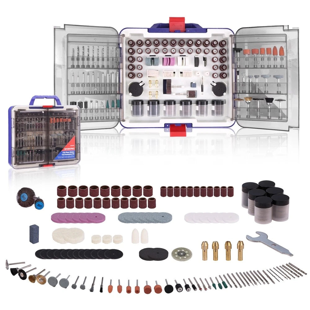 Workpro 530-piece Rotary Tool Accessory Kit Rotary Tool Bit For