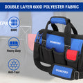 WORKPRO 14" Multi-Pocket Tool Bag Organizer with Shoulder Strap