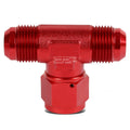 12an An-12 Male On Run Female Center Port Flare Red Anodized Tee