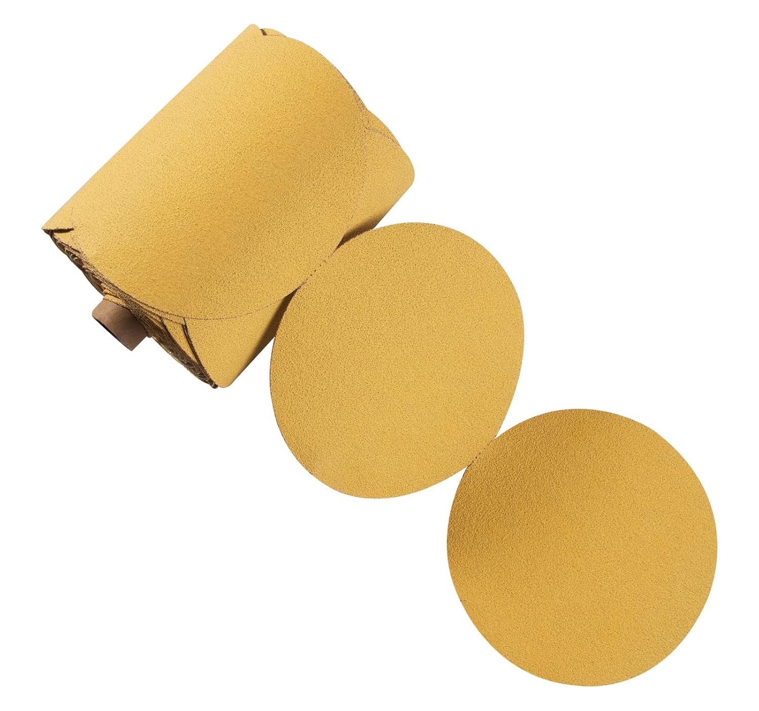 100 PCS 6 Inch Gold PSA Sanding Discs 80 Grit Self Adhesive