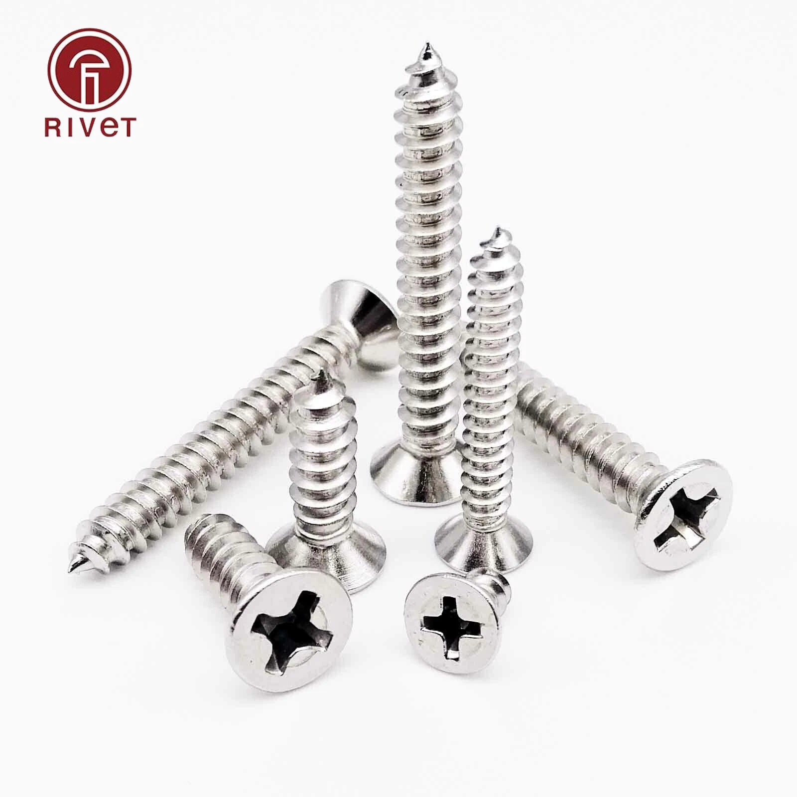 M1-M6.3 Mini Micro Phillips Flat Countersunk Head Self-tapping Wood Screw SUS304