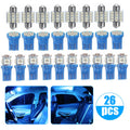 26pcs Car Interior Accessories LED Light For Dome License Plate Bulbs