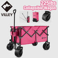 Villey Collapsible Wagon Enlarged 225lbs Load Capacity Folding Beach