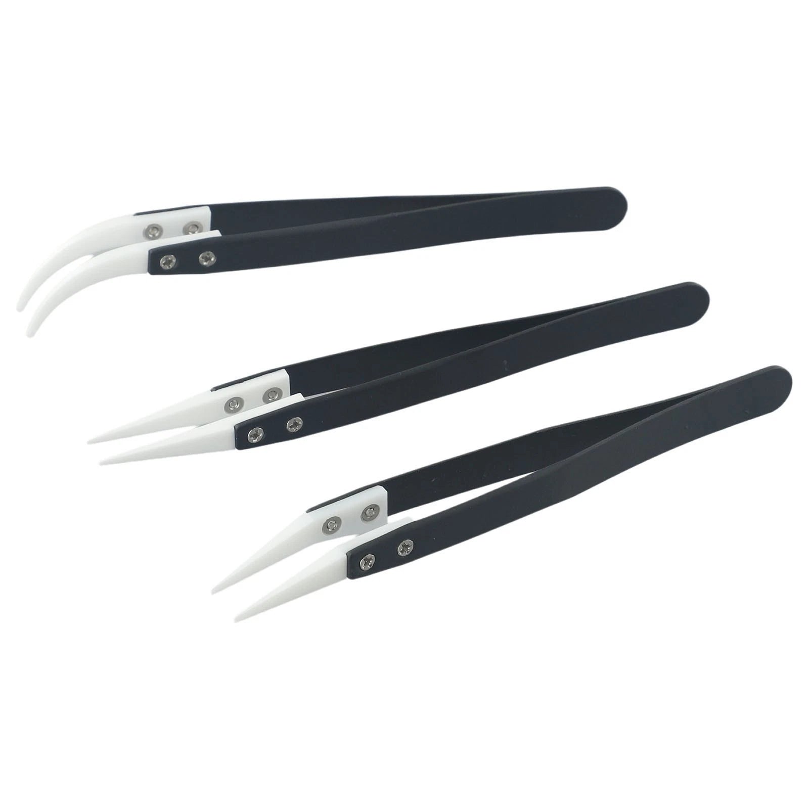 Non Conductive Ceramic Tweezers Anti-static Reverse Tweezers Heat