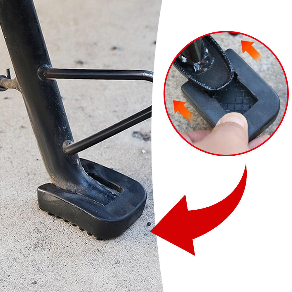 2Pcs Motorcycle Rubber Pad For Foot Kickstand Extension Plate Stand