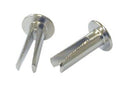 Bifurcated Rivets Split Leg Nickel Plated 3/8" X No 11