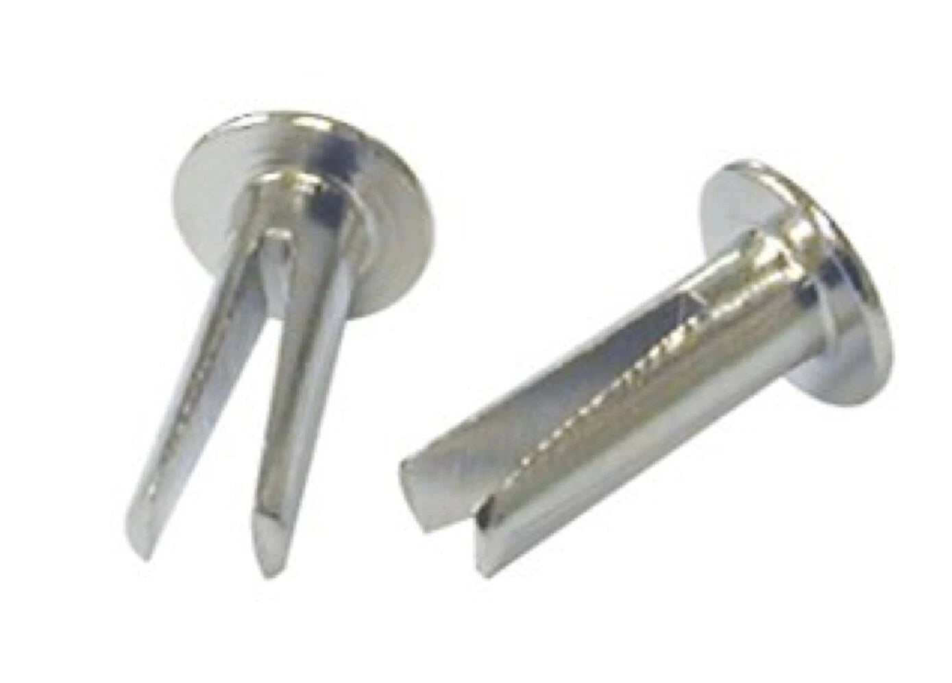 Bifurcated Rivets Split Leg Nickel Plated 3/8" X No 11