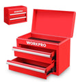 WORKPRO Steel Small Toolbox Metal Mini Tool Box 2 Drawer with Ball