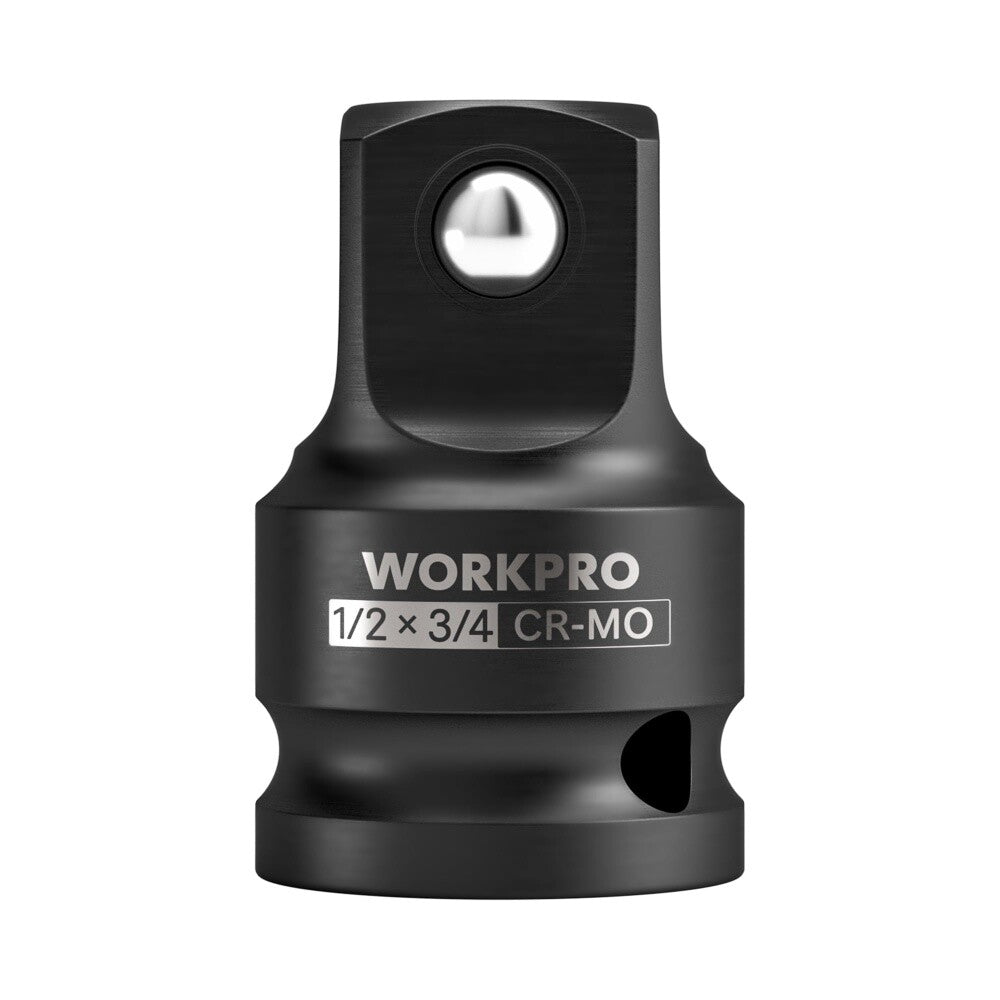 WORKPRO 1/2" F to 3/4" M Impact Socket Adapter Cr-Mo Steel Socket Adapter Set