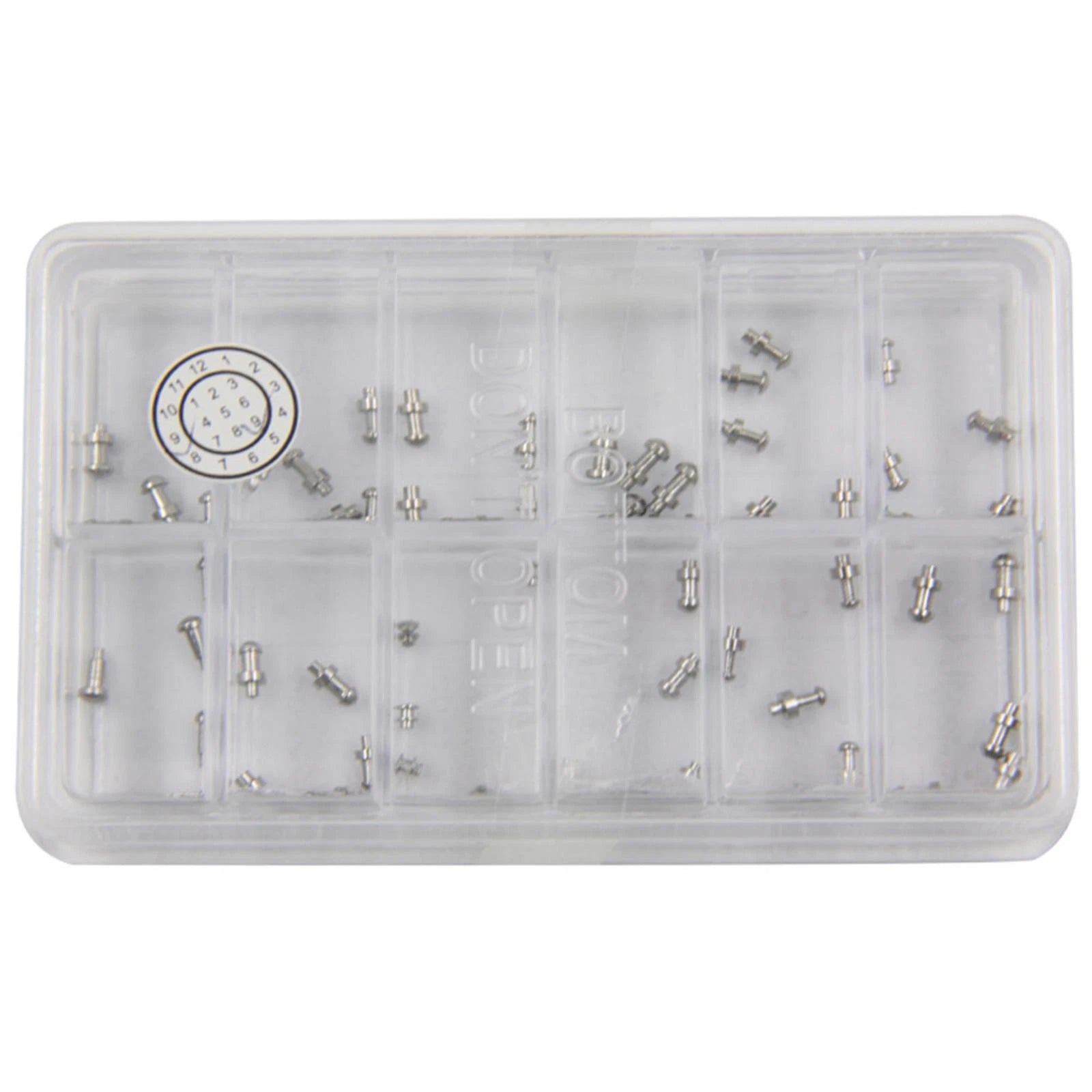 12-size Assorted Center Locking Pin Mushroom Head For Bottom Of Clasp