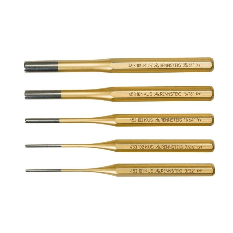 Rennsteig 5pc Pin Punch Set 3/32"-25/64"