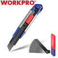Workpro 18mm Heavy Duty Retractable Utility Knife Snap-off Box Cutter