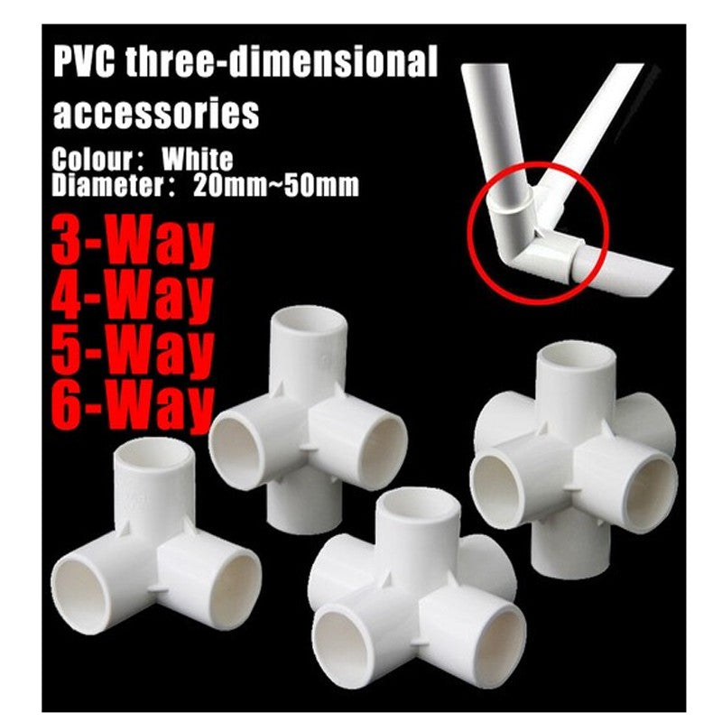 PVC 3-6 Way Elbow Socket Coupling Pipe Fitting