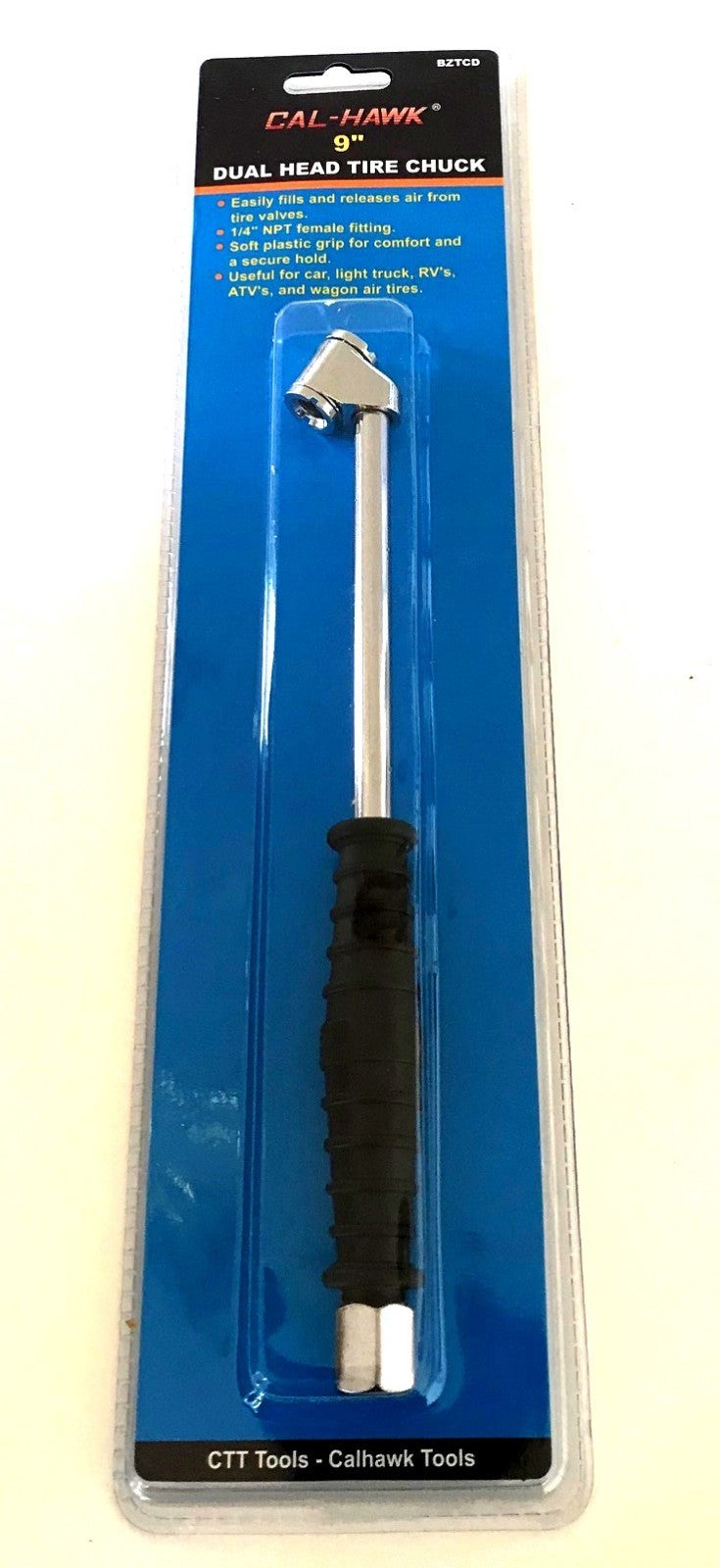 Calhawk 9" Long Tire Inflator Air Chuck