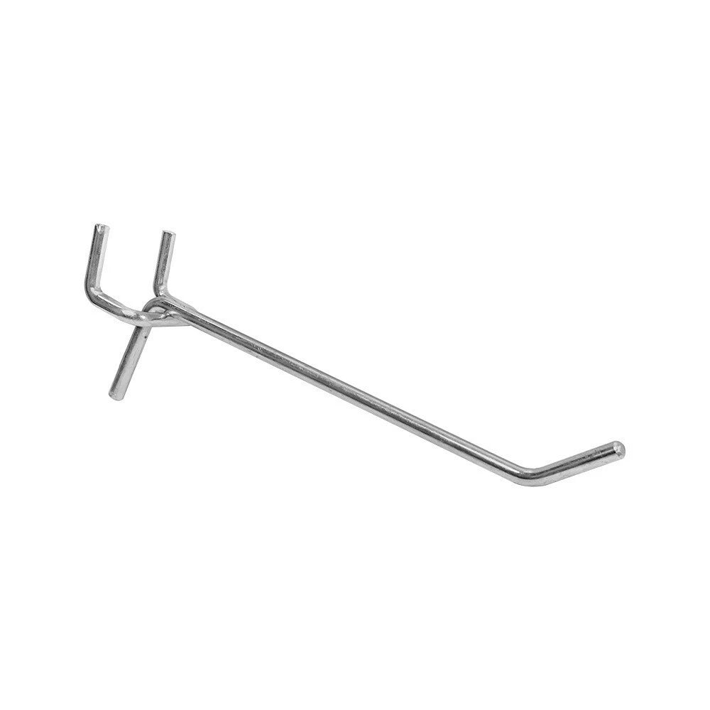 Peg Board Shelving Hooks 1/8 Inch Thick Pegboard Zinc 2 Inch Long