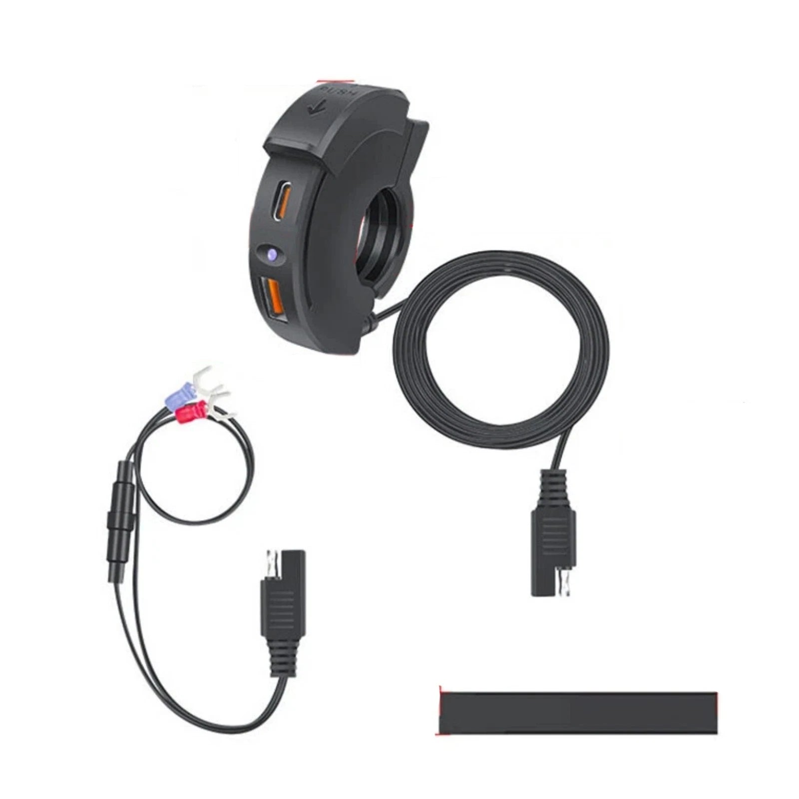 Dual Waterproof Motorcycle Usb Charger A C Port With Overtemp