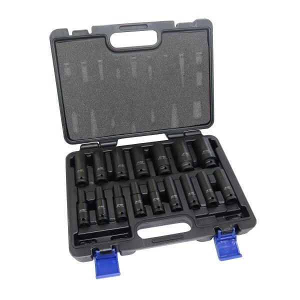 Us Pro 12 Point Deep Impact Socket Set 1/2" Drive Long Reach Impact