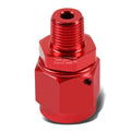 6-An Female Flare To 1/8" NPT Male Red Aluminum B-Nut Swivel Coupler