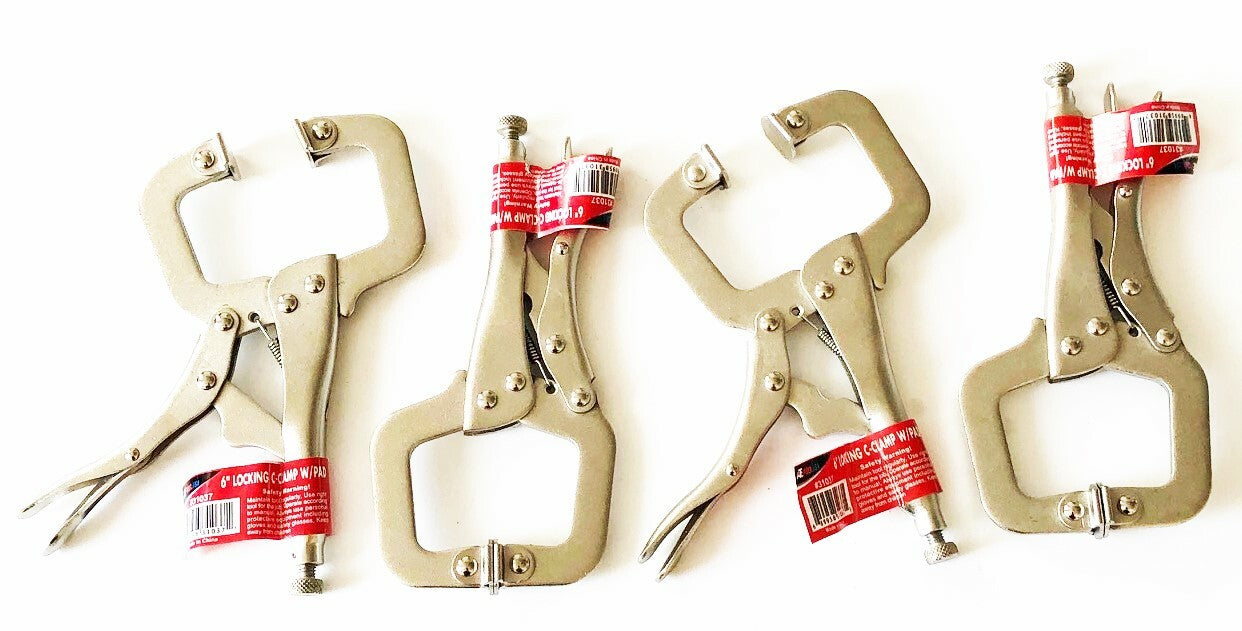 4 Ate Pro 6" Locking Vise C Clamp Pliers