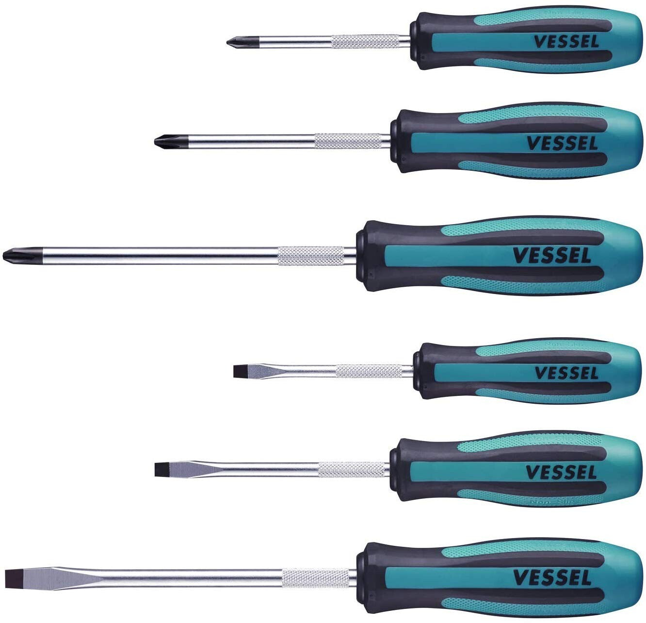 Vessel 6pc Non-Slip Screwdriver Set