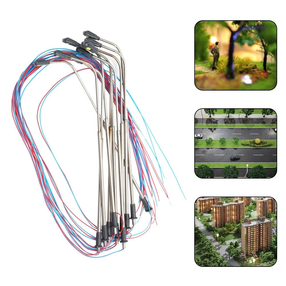 1:150 Model Railway Train Lamp Post Street Railroads Lights Leds