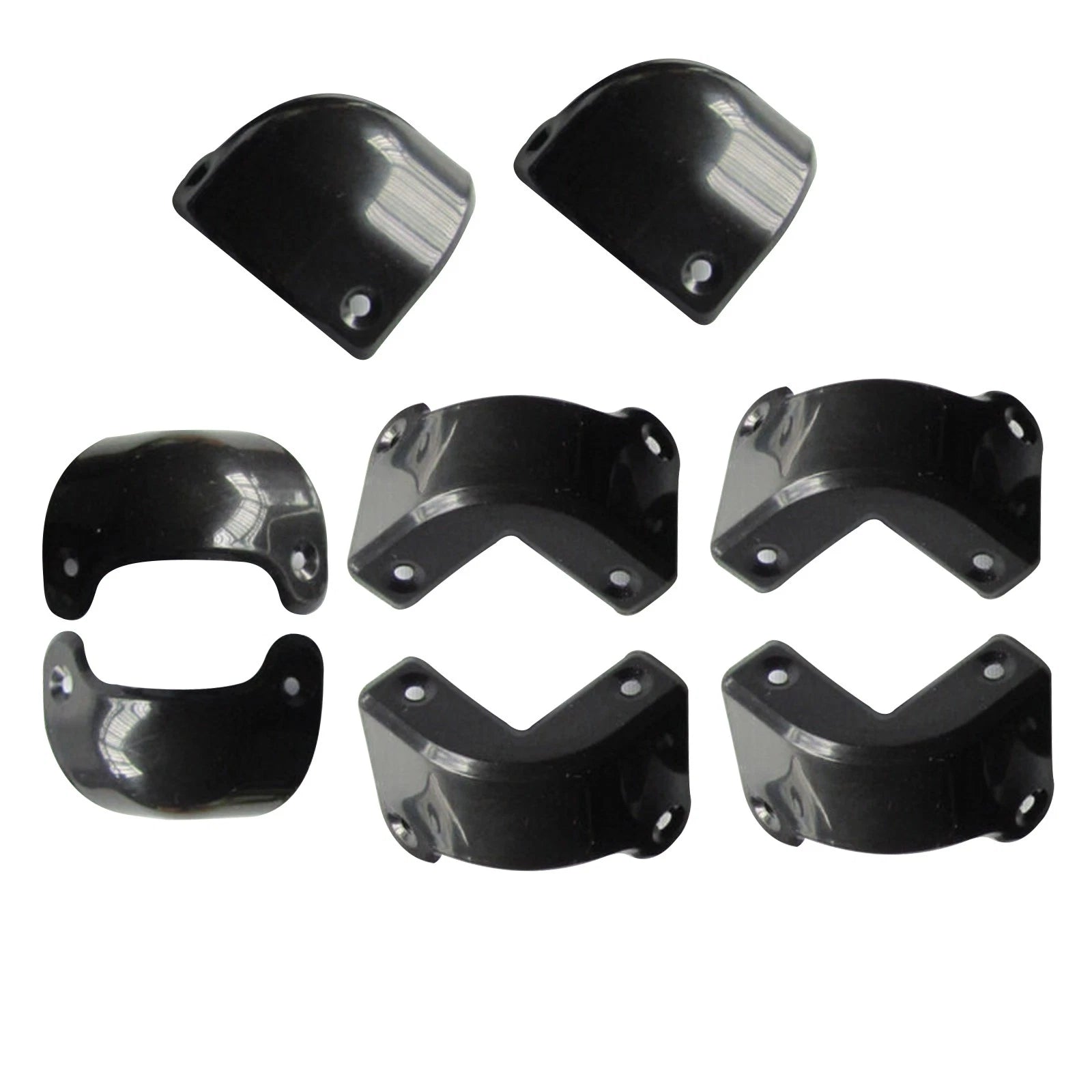 8 Pack Front Rear Black Plastic Guitar Amp Amplifier Cabinet Corner
