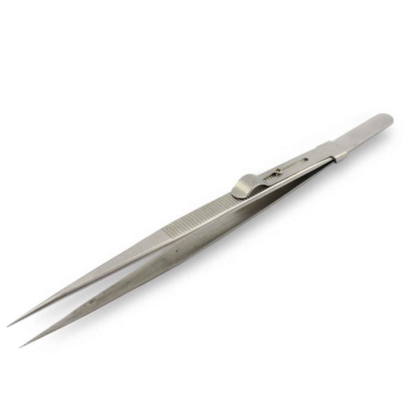 Gem & Diamond Stone Tweezers Locking Jewelry Tweezer Slide Lock Fine