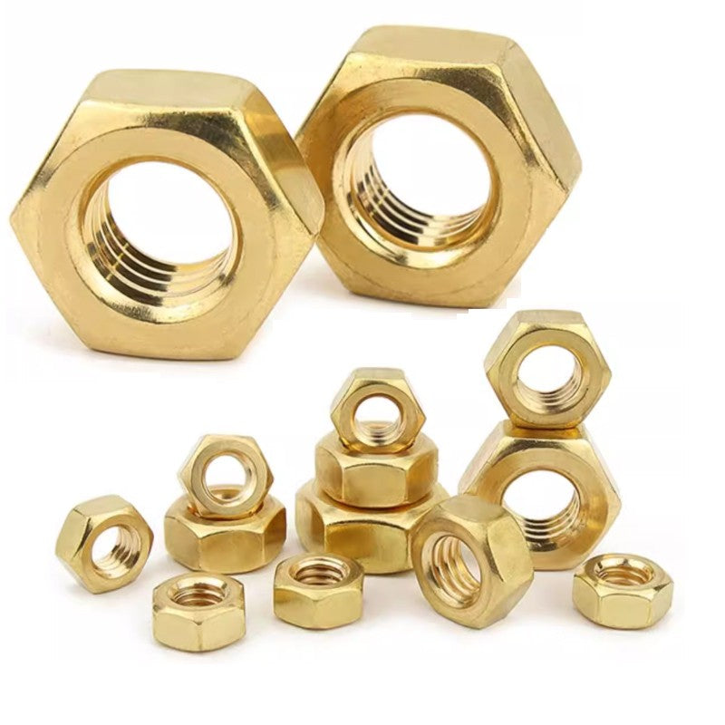 DIN 934 Hexagon Brass Full Nuts M1.4-M24