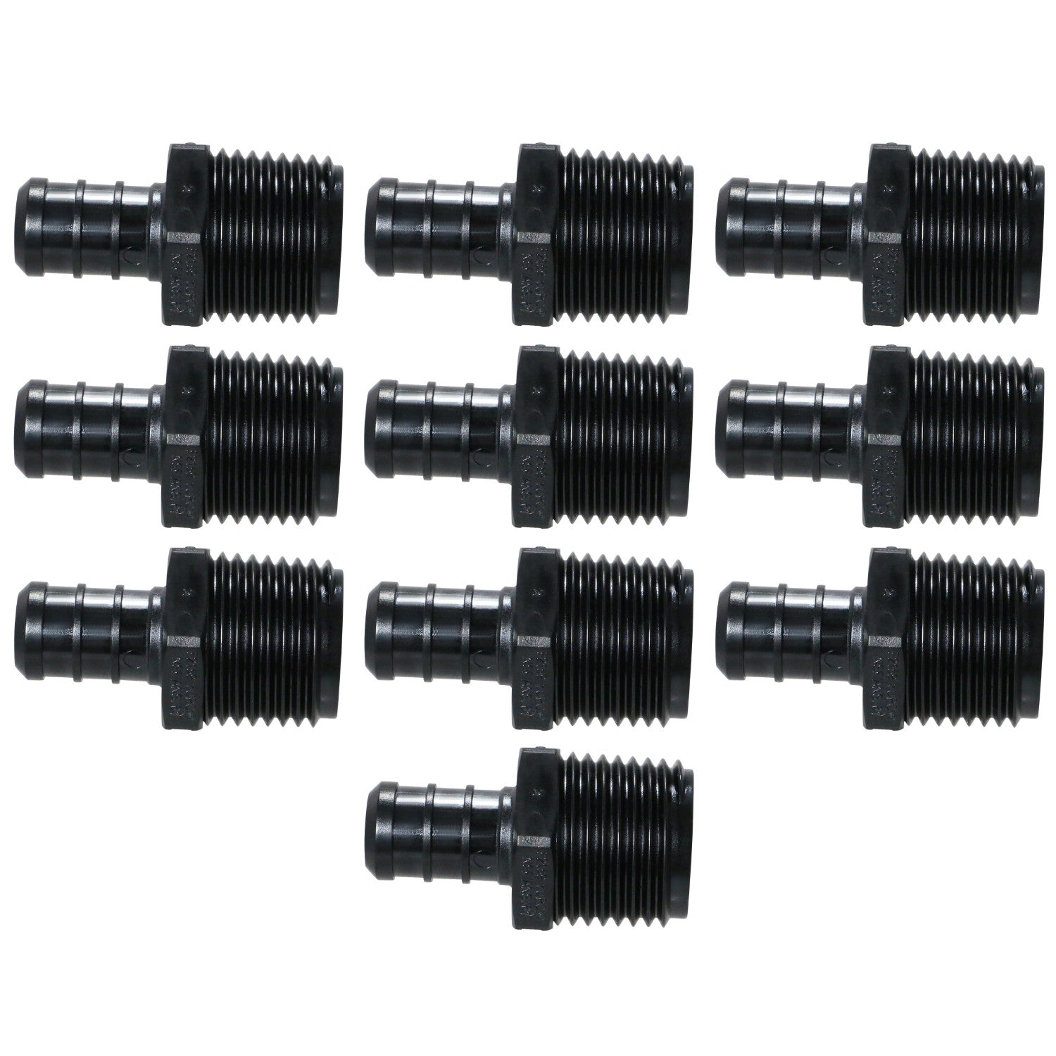 10 Pack  XFITTING 1/2" PEX-B x 3/4" Male NPT Adapter, P