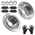 Rear Disc Brake Rotors Ceramic Pads for Infiniti G35/Nissan LEAF Rogue