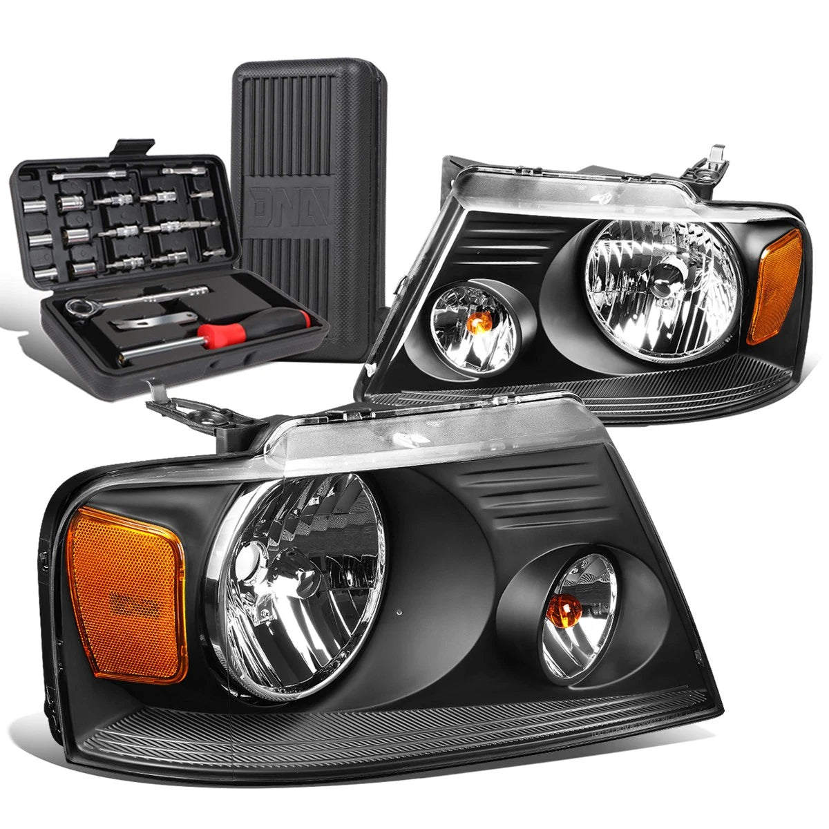 For 2004-2008 Ford F150 Pickup Pair Black/amber | Built Supply Co