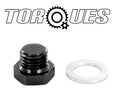 M12x1.5 Aluminium Plug In Black