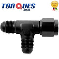 AN -6 (AN6) Flare Tee Adapter With Female On Run Black