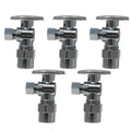 XFITTING 1/2" CPVC x 3/8" OD Compression Angle Stop Valve - 5 Pcs