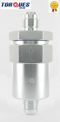 AN 6 AN6 Silver Anodised Billet Fuel Filter 100 Micron