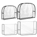 Salon Chair Covers Transparent Pvc Protectors Fits Square Chairs