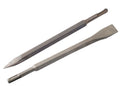 2PC 10" Sds-Plus 10MM Shank Point & Flat Steel Chisel Set
