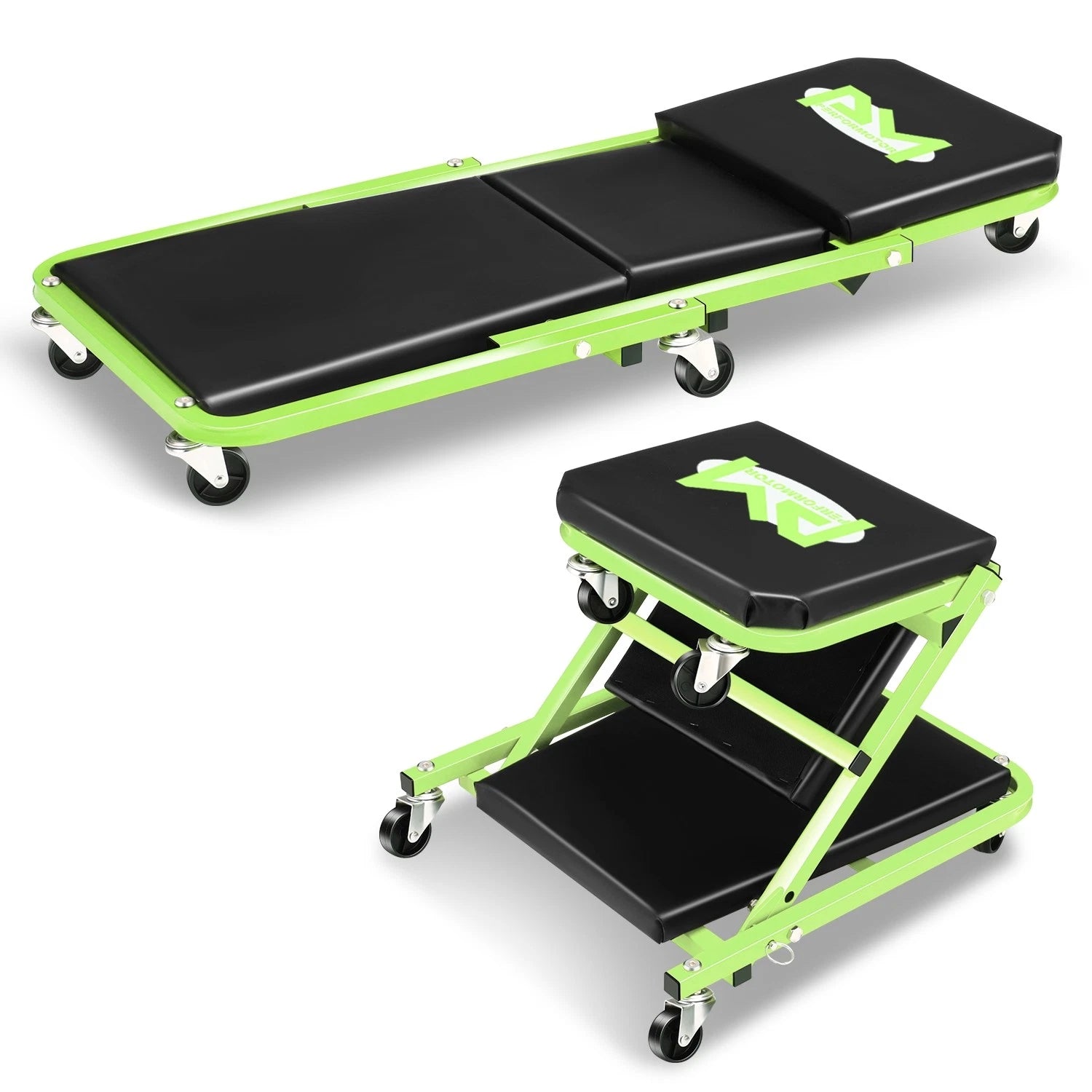 36"x 4.7"x 17.3" 330lbs Capacity Z-shaped Foldable Green 2-in-1