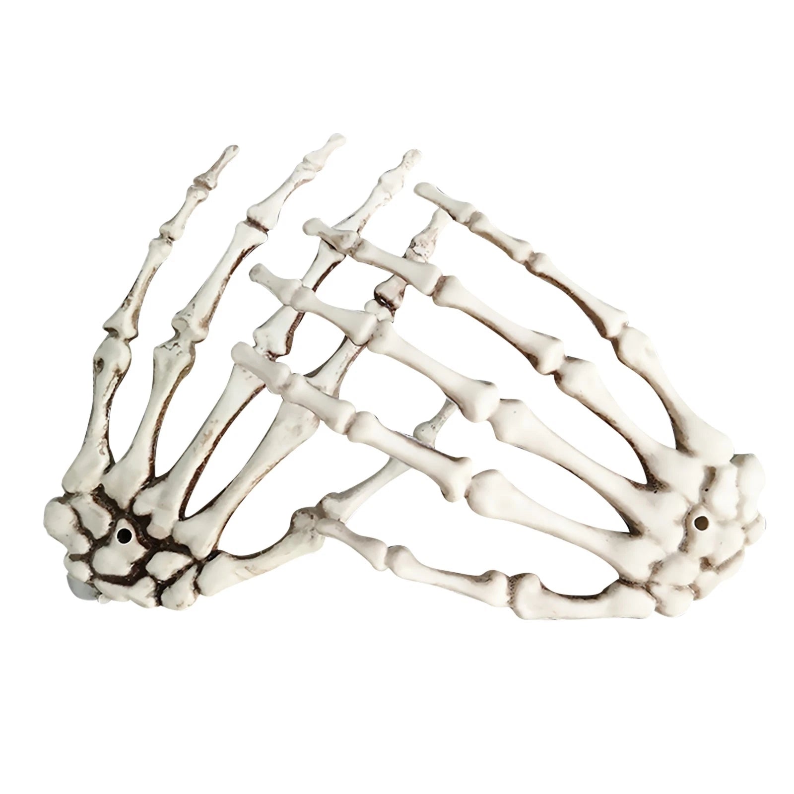 1 Pair Halloween Skeleton Plastic Fake Human Hand Bone Realistic