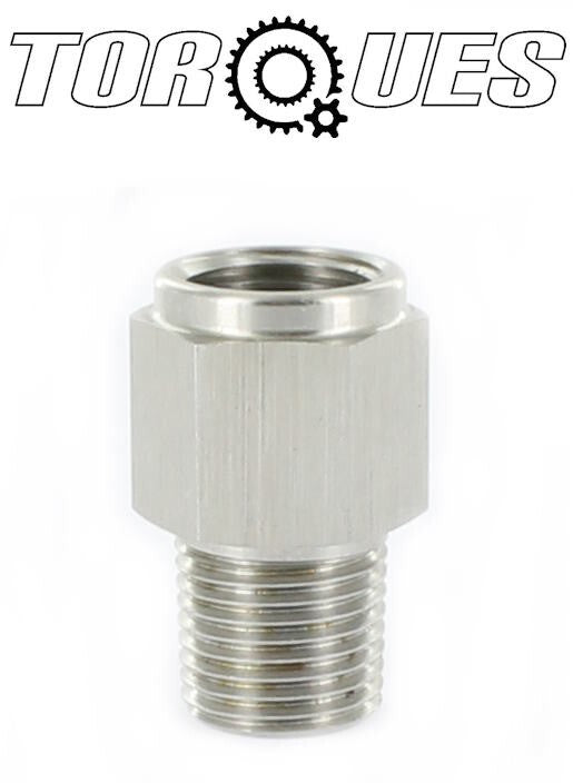 1/8" NPT Male to M10x1.0 Female Stainless Steel Oil Pressure Gauge