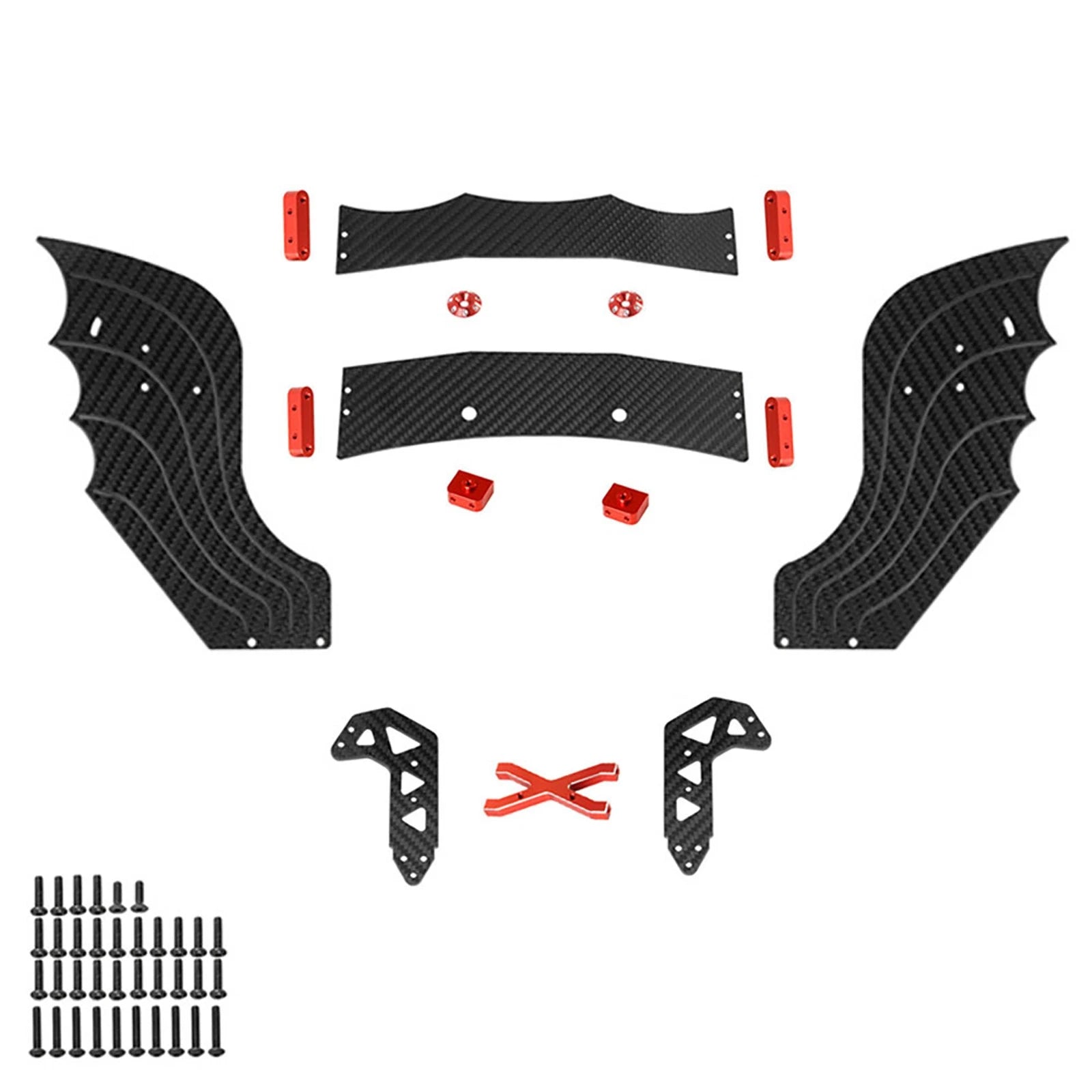For Arrma 1/7 Limitless Carbon Fiber Rear Splitter Side Skirt Tail