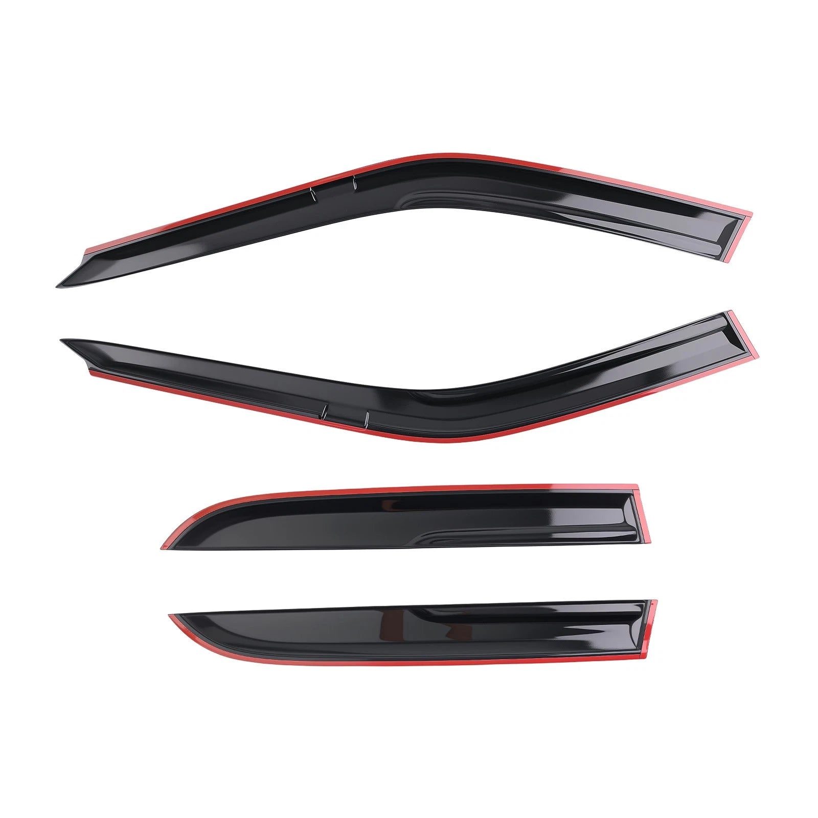 4pc Window Rain Visors Set for Honda Accord 90-93 Wind Deflectors Black