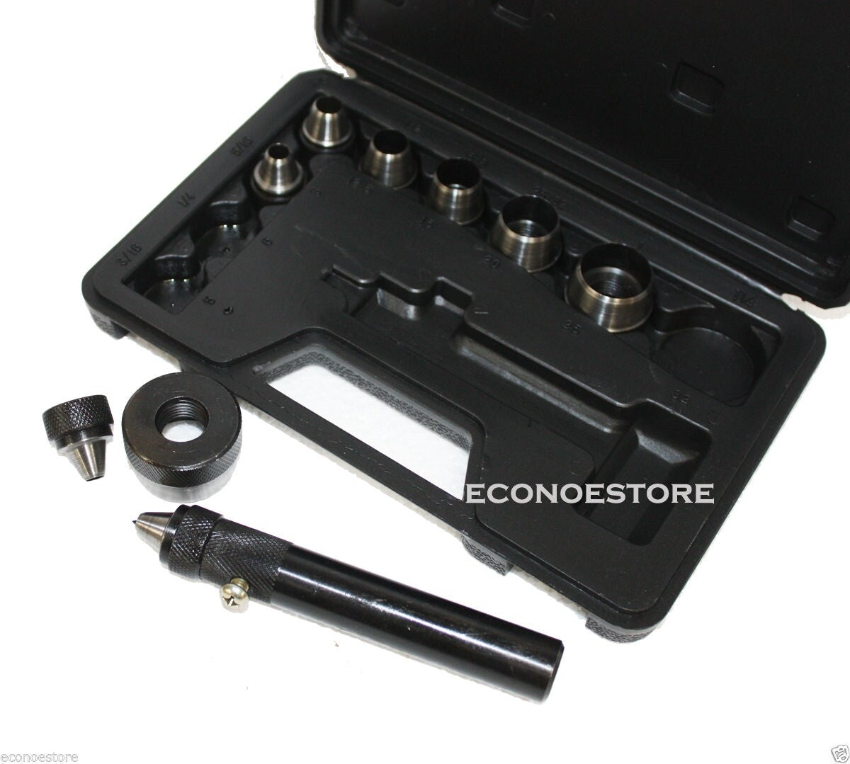 11Pc Sharp Hollow Punch Tool Kit 9 Sizes Pin Point Leather Copper Gasket Holes