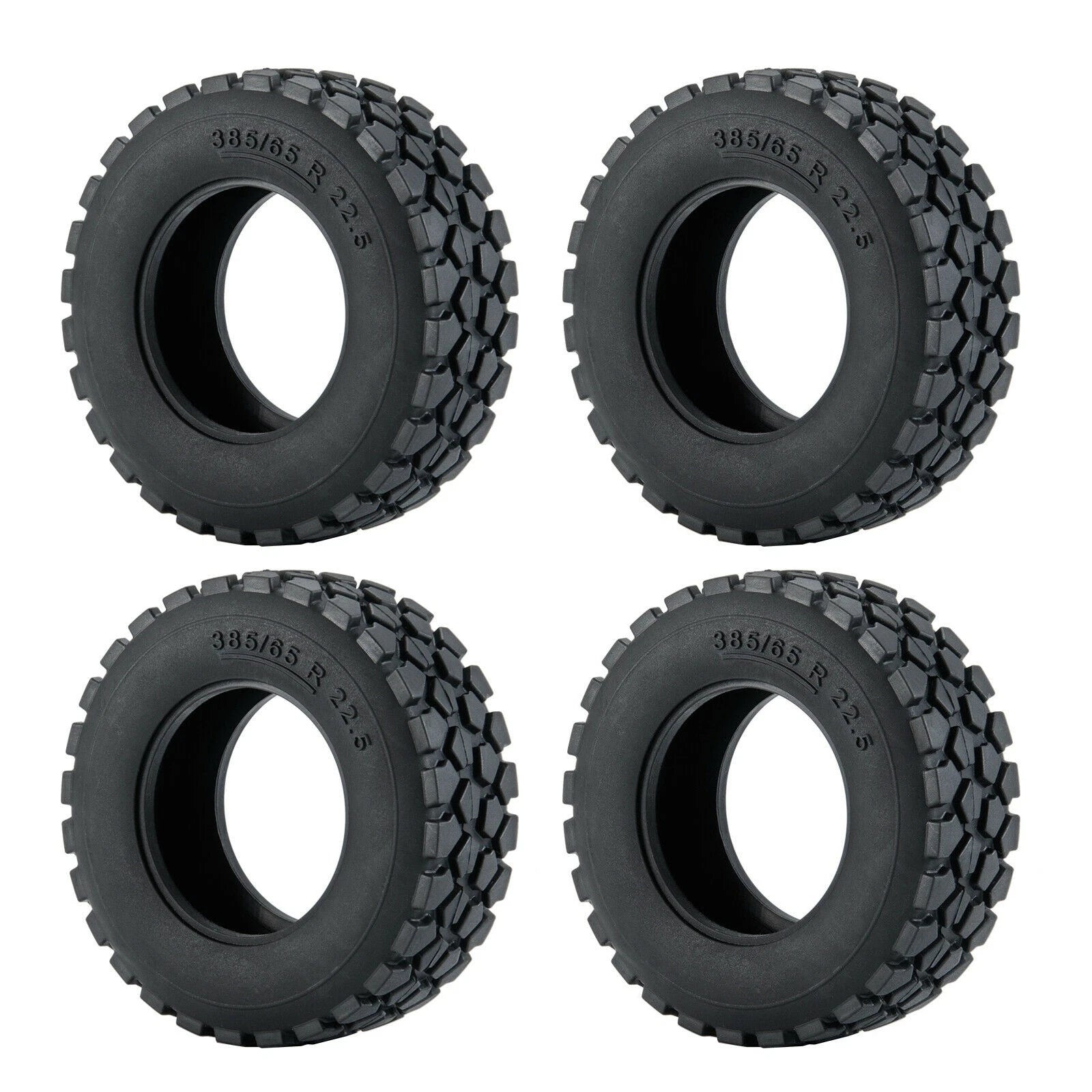 2/4pack Rubber Wheel Tires Tyres For Tamiya 1:14 Tractor Truck