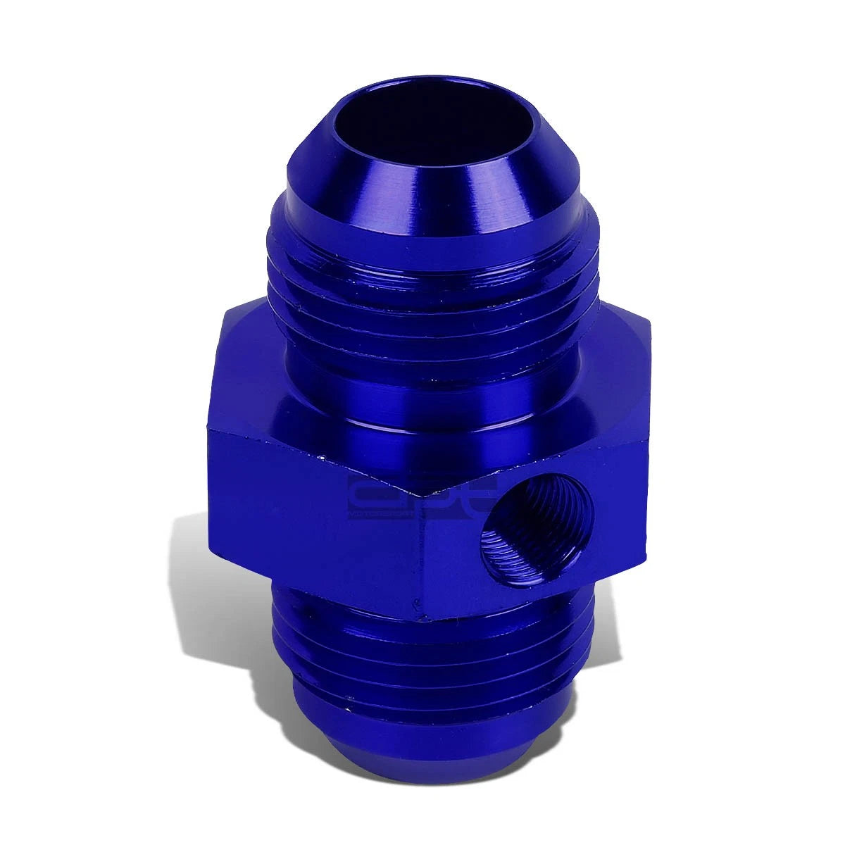 12an An12 Male Union 1/8" Npt Side Port Blue Aluminum Anodized
