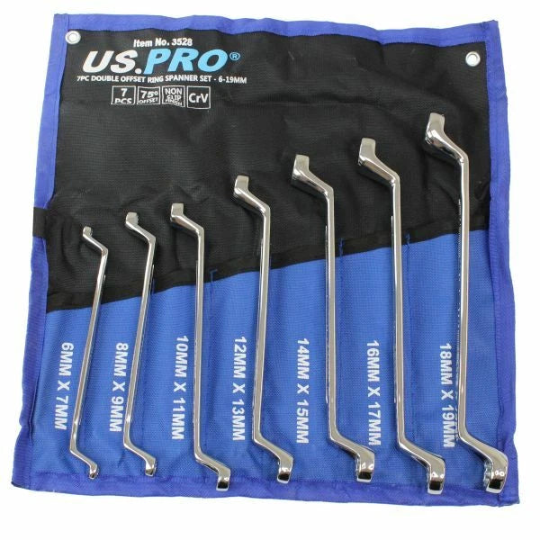 Us Pro Ring Spanner Set Double Ended Offset Wrench Spanners Metric