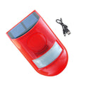 Waterproof Solar 6led Flashing Red Light Motion Sensor Security Alarm