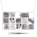 254pack Electric Guitar Screw Strap Button Assortment W/ Tweezers For