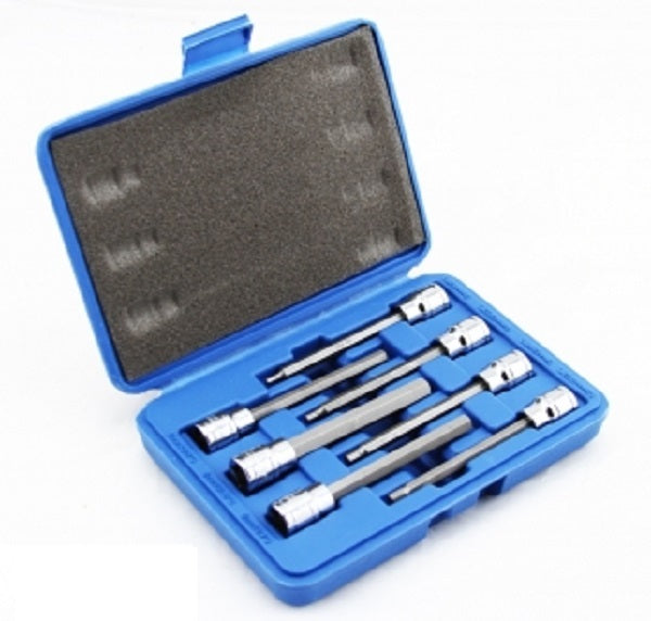 7pc Extra Long Hex Bit Set 3/8" Drive